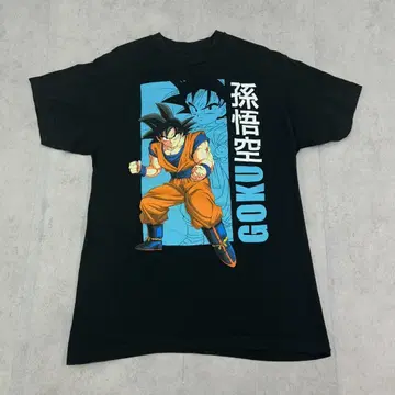 손오공 GOKU 해외 규격 상의 반팔 티셔츠 구제 의류 블랙 검정 M