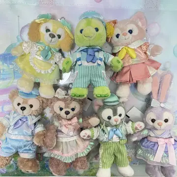 더피&프렌즈 20주년 컬러풀 해피니스 봉제 인형 배지 7종 세트
