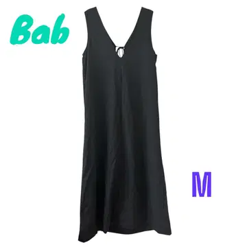 BAB 블랙 슬리브리스 원피스 M