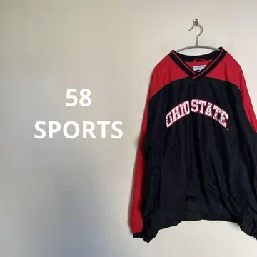 58SPORTS 풀오버 자켓 블랙 레드