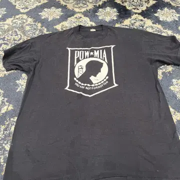 POW/MIA 티셔츠 블랙 밀리터리
