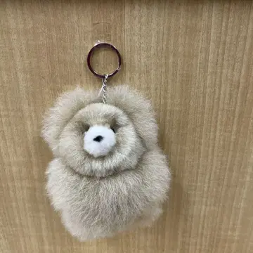 알파카 순모 곰 키링