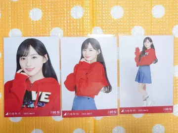 노기자카46 브로마이드 카와사키 사쿠라 칼리지 3종 컴프