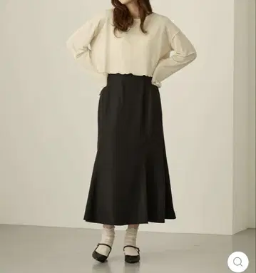 honono 머메이드 스커트 Black
