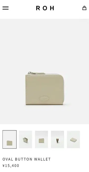 로 서울 ROHSEOUL Oval Button Wallet 새상품