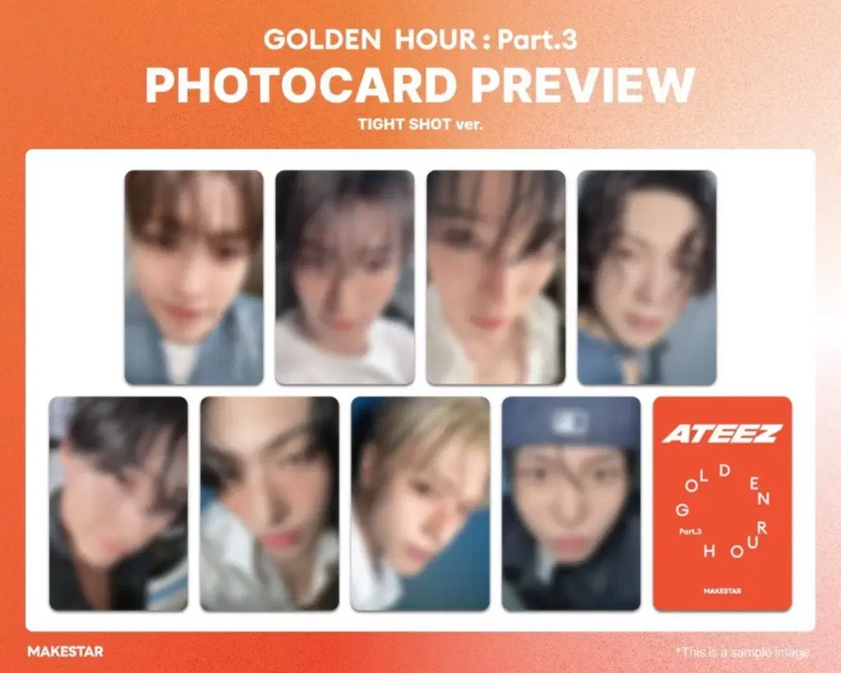 Ateez Makestar Tight Shot unreleased photocard only