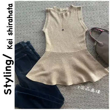 정가 2만 엔 styling / Kei shirahata 슬리브리스 니트