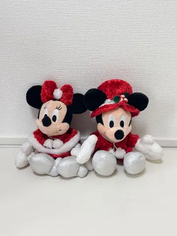 미키 미니 크리스마스 봉제 인형 세트