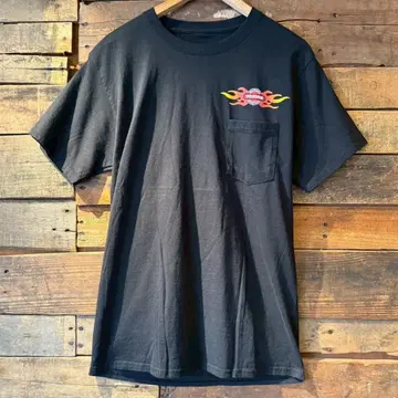 Hanes 블랙 티셔츠 깔끔한 백 프린트