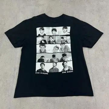 조나스 브라더스 ONE NIGHT 티셔츠 뮤지션 구제 의류 블랙 L