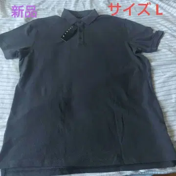 SISLEY 다크 그레이 피케 셔츠 반팔