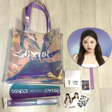aespa 2022 쇼케이스 닌닌 부채 핀 배지 토트백