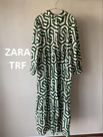ZARA 자라 지오메트릭 패턴 셔츠 원피스 롱 원피스 올 패턴 M