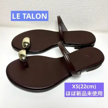 LE TALON 메탈 썸링 샌들 브라운 XS(22cm)