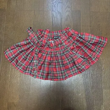 빨간색 체크 미니 스커트 ACDC RAG