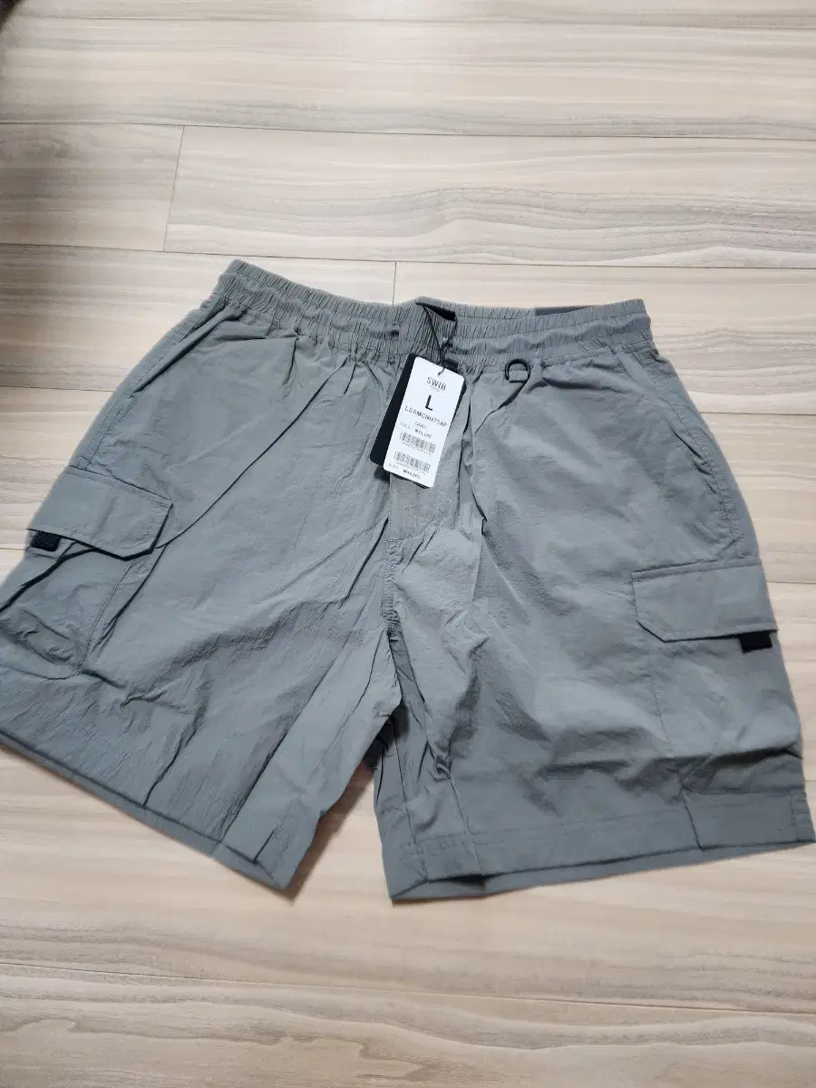 SWIB Cargo Shorts Banding Pants L Size Gray