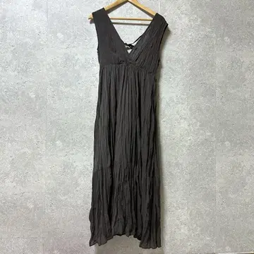 W closet 원피스 프리 사이즈 슬리브리스 짙은 블랙