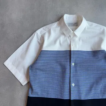 투모로우랜드 tricot 니트 절개 반팔 셔츠 M 새상품급
