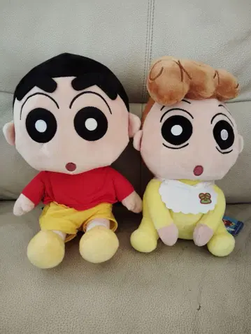 크레용 신짱 봉제 인형 2종 세트
