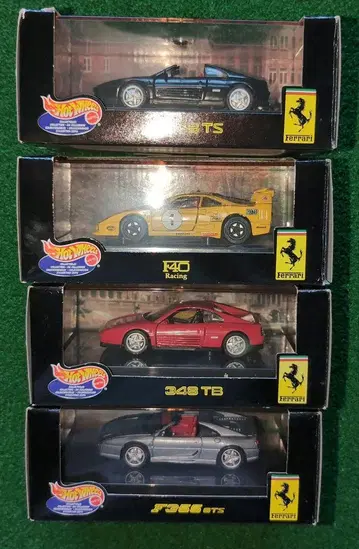 HotWheels Ferrari 미니카 4대 세트 1/43