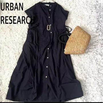 URBAN RESEARCH 프렌치 슬리브 셔츠 원피스 린넨 혼방