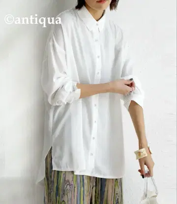 antiqua 화이트 긴팔 셔츠