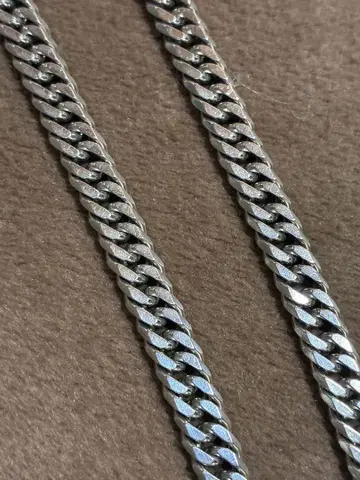 SILVER925 6면 더블 키헤이 목걸이 60cm 약 40g