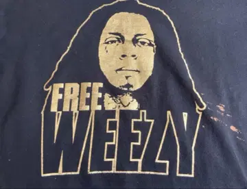 빈티지 릴 웨인 FREE WEEZY 티셔츠 랩 뮤지션