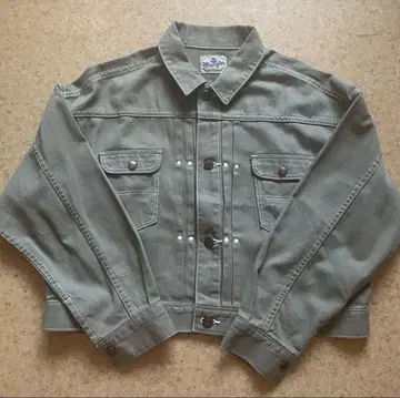 Wrangler 올리브 그린 데님 자켓