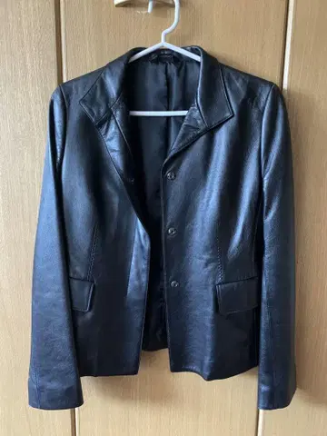 COMME CA DU MODE 블랙 가죽 자켓 사이즈 9