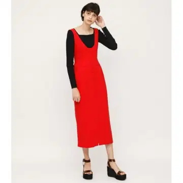 SLY 점퍼 스커트 빨간색 FRONT SLIT JUMPER SK 2