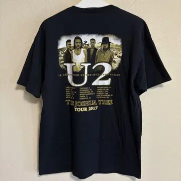 U2 밴드 티셔츠 서양 POP 락 티셔츠 2017 투어 머천다이즈