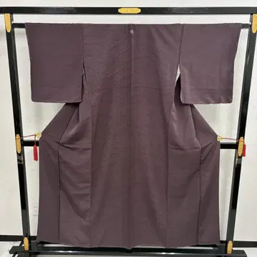 이로무지 순수 실크 오나미 하나몬 기모노 U-6224