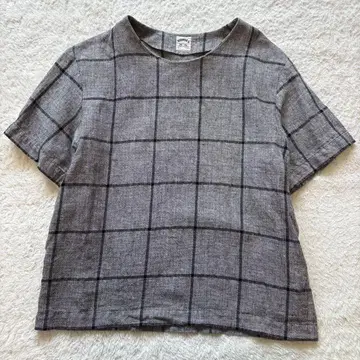 SUNSEA 13ss 체크 린넨 실크 풀오버 새상품급
