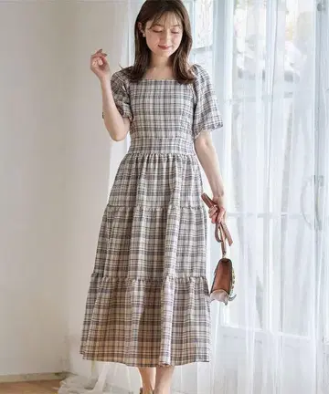 tocco closet 마드라스 체크 원피스