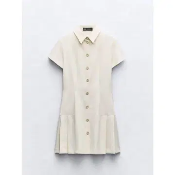 자라 카라 부착 미니 원피스
