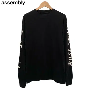assembly 미국제 프린트 긴팔 롱T 티셔츠 USA 블랙
