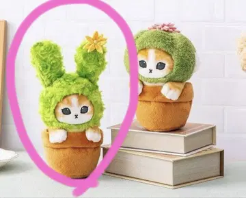 mofusand 선인장 봉제 인형 토끼 같은 꽃이 달린 봉제 인형