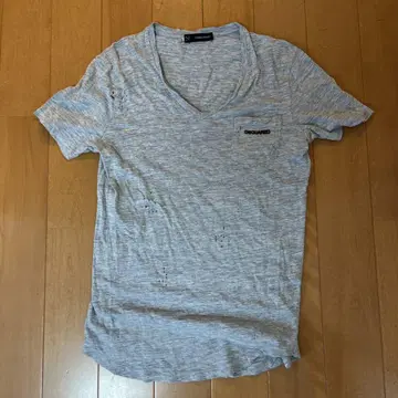 DSQUARED2 그레이 V넥 티셔츠
