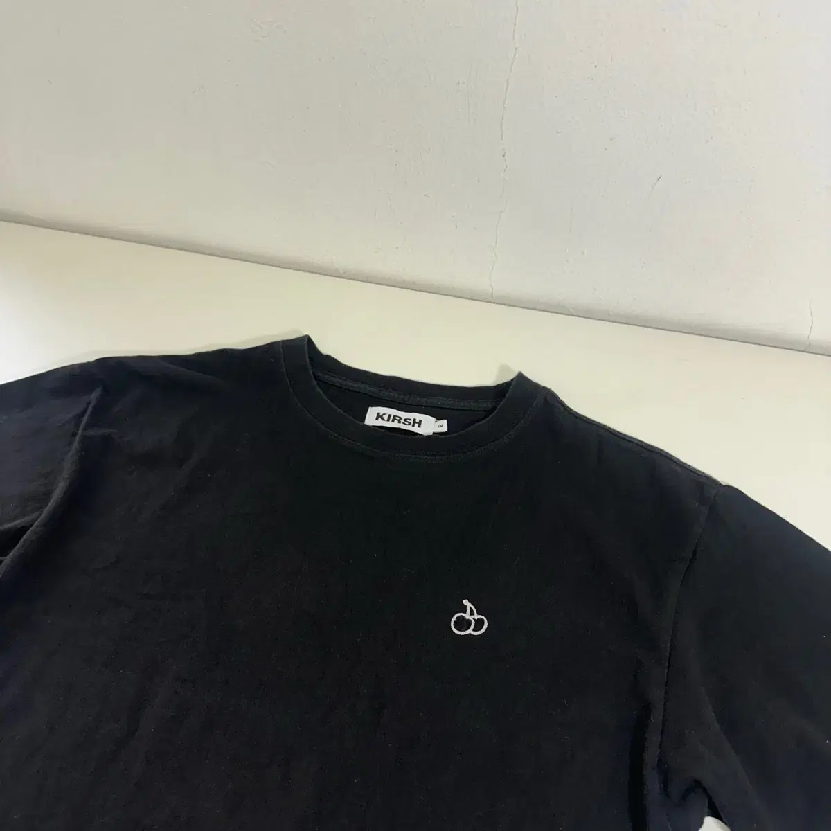 95-100 Kirsh Black Embroidered Logo Short Sleeve T-Shirt
