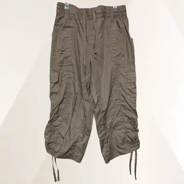보몬카 카고 팬츠 베이지 여성용 하프 팬츠 무릎 아래 포켓
