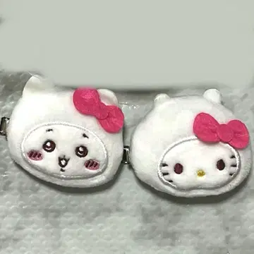 치이카와 (먼작귀) 산리오 헬로키티 하치와레 시나몬 헤어 클립 2개 세트