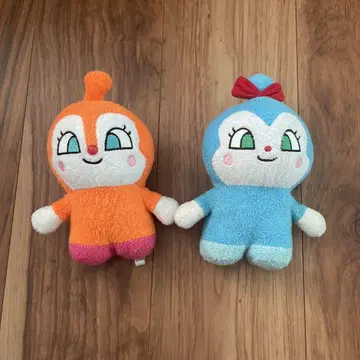 호빵맨 뮤지엄 한정판 푹타치 코킨짱 짤랑이 봉제 인형