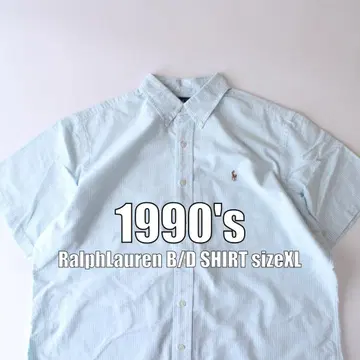 90년대 랄프 로렌 스트라이프 셔츠 버튼 다운 빈티지 [G0175