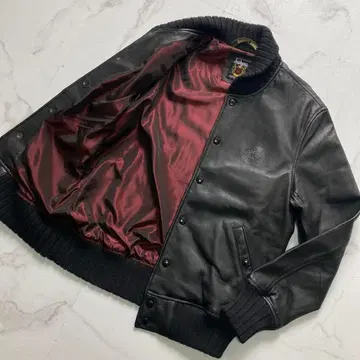 미사용급 Schott BROS 램 가죽 자켓 블랙