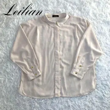 leilian 레리안 자수 블라우스 셔츠 핑크