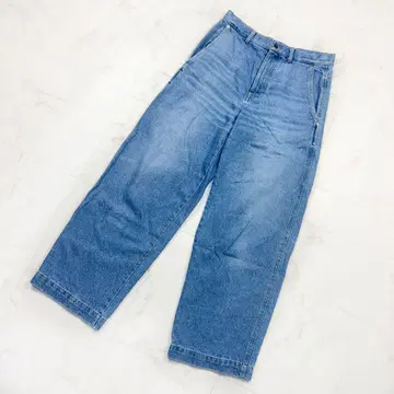 CALUX 플라주 별주 와이드 WASHED CROPPED 26 데님 1