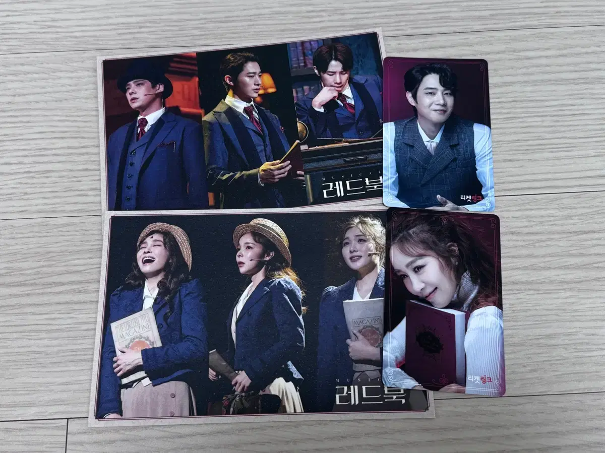 Musical Red Book photocard poca postcard featuring Ock Joo-hyun, Song Won-geun, Min Kyung-ah, Shin Sungmin, and Sungkyu