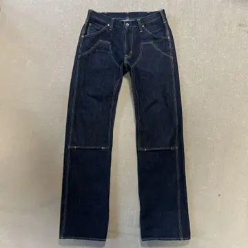 iron heart 21oz 셀비치 데님 더블니 로거 청바지 822