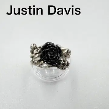 Justin Davis 반지 세이크리드 로즈 sv925 블랙